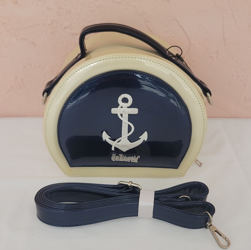 New Collectif Sailor Pinup Vanity Bag Purse Crossbody